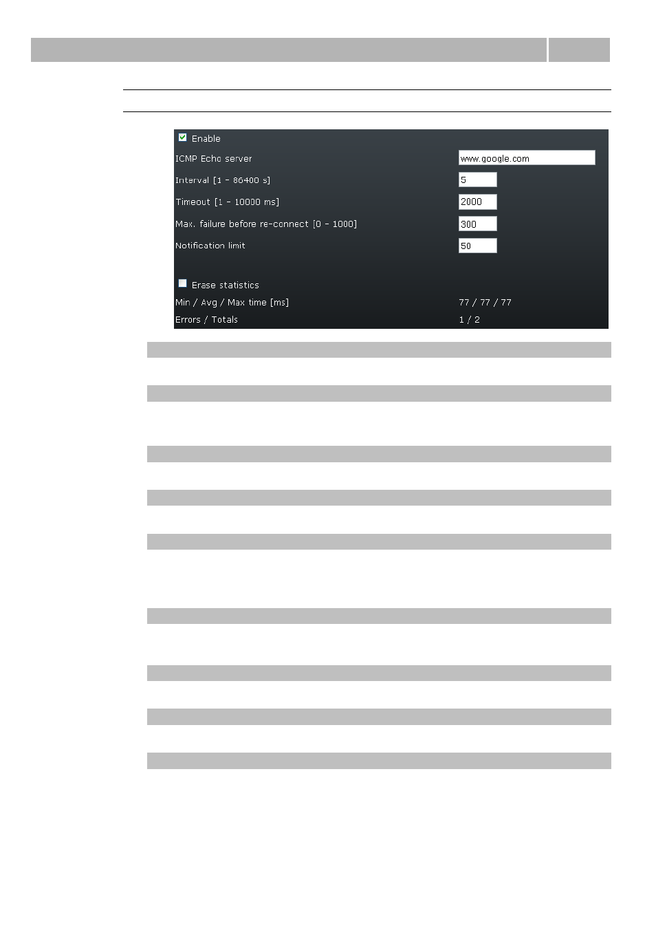 Table of programmable parameters 3.2, 71 ping | 2N Wireless 3G router 2N EasyRoute_old design - User manual, 1571 v1.06 User Manual | Page 71 / 99