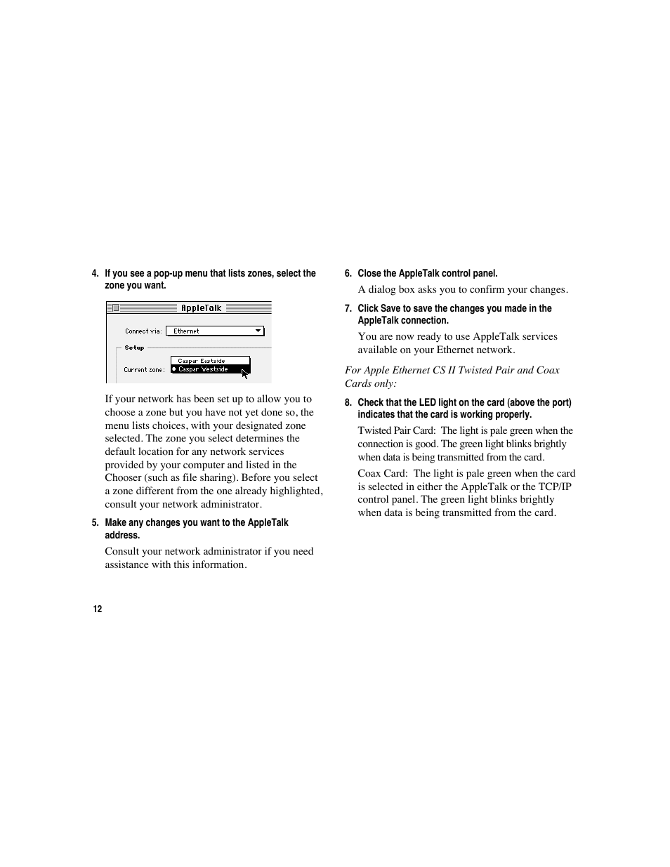 Apple Ethernet CS II Card User Manual | Page 12 / 25