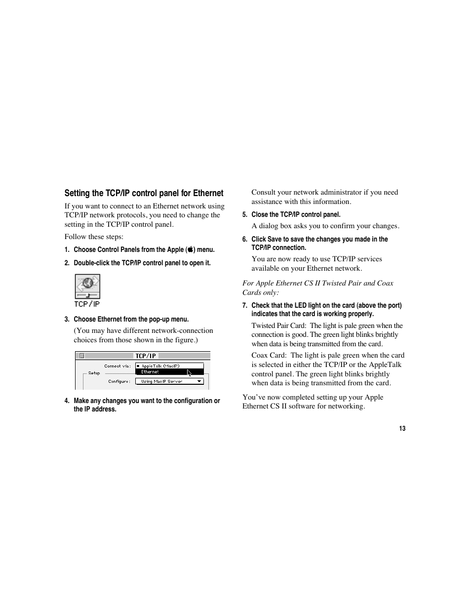 Apple Ethernet CS II Card User Manual | Page 13 / 25