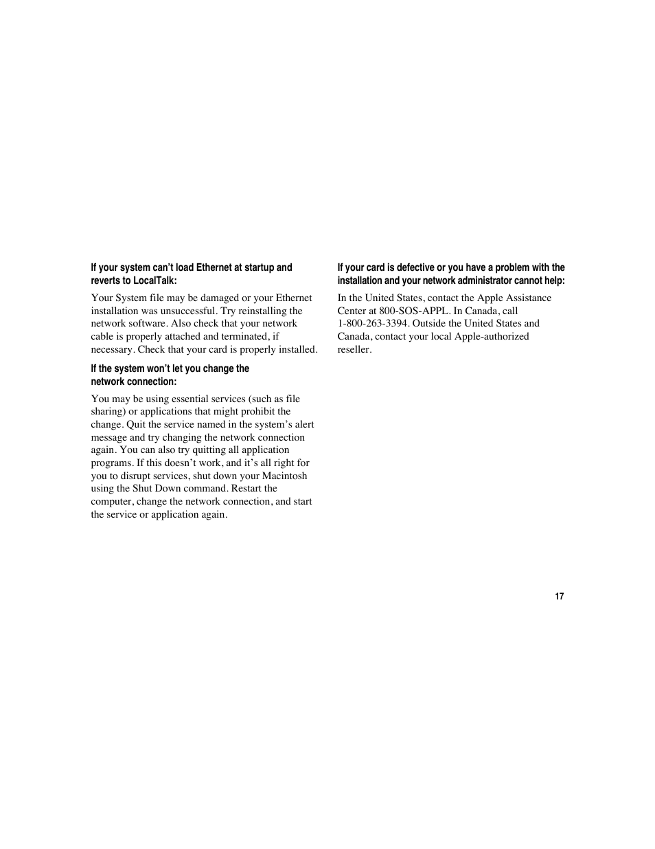 Apple Ethernet CS II Card User Manual | Page 17 / 25
