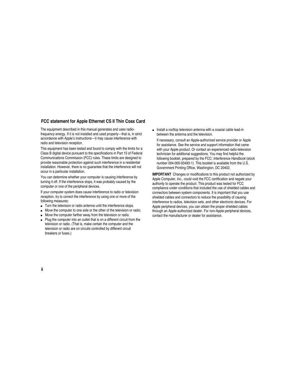 Apple Ethernet CS II Card User Manual | Page 22 / 25