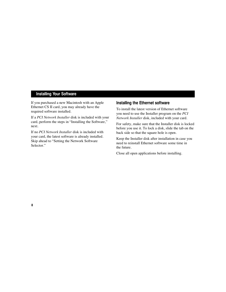 Apple Ethernet CS II Card User Manual | Page 8 / 25