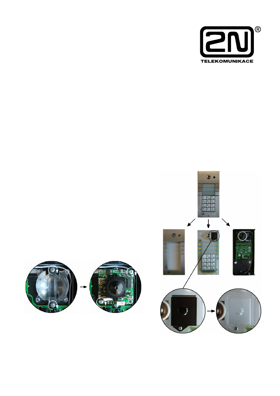 2N Door camera for 2N Helios - Installation manual - camera 9135210E User Manual | 2 pages