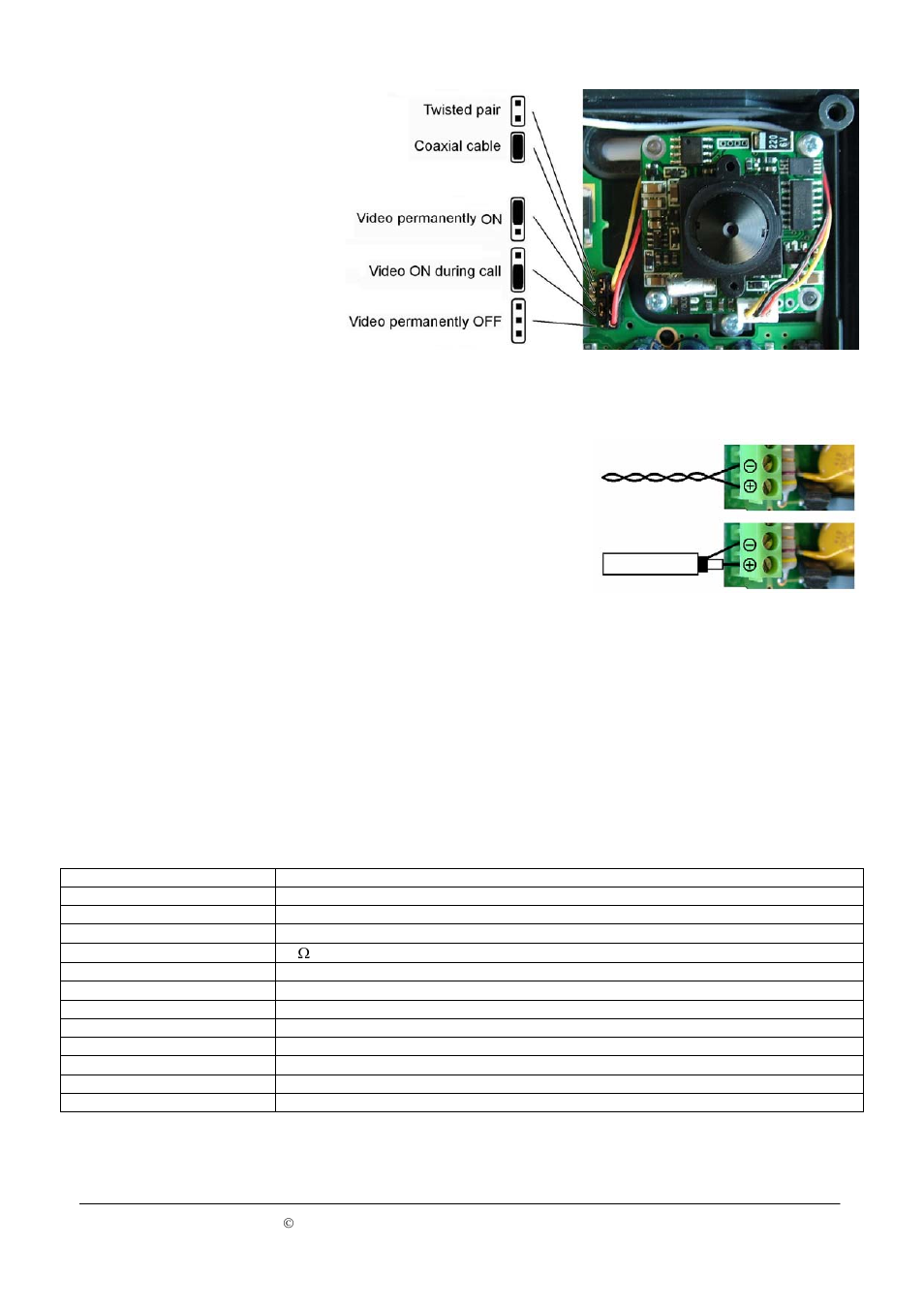 Technical parameters | 2N Door camera for 2N Helios - Installation manual - camera 9135210E User Manual | Page 2 / 2