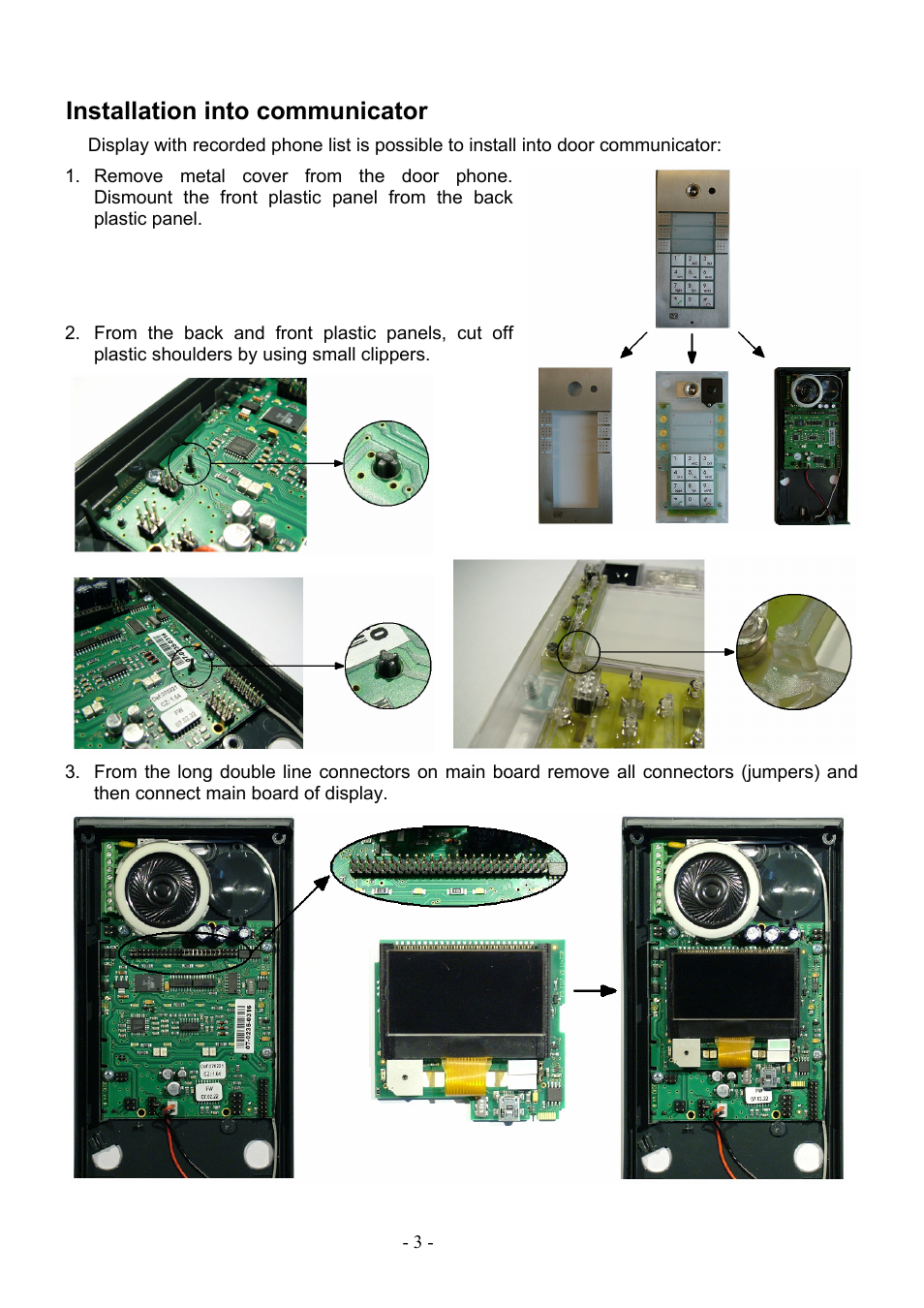 Installation into communicator | 2N Home intercom 2N Helios - Manual - display installation User Manual | Page 3 / 5