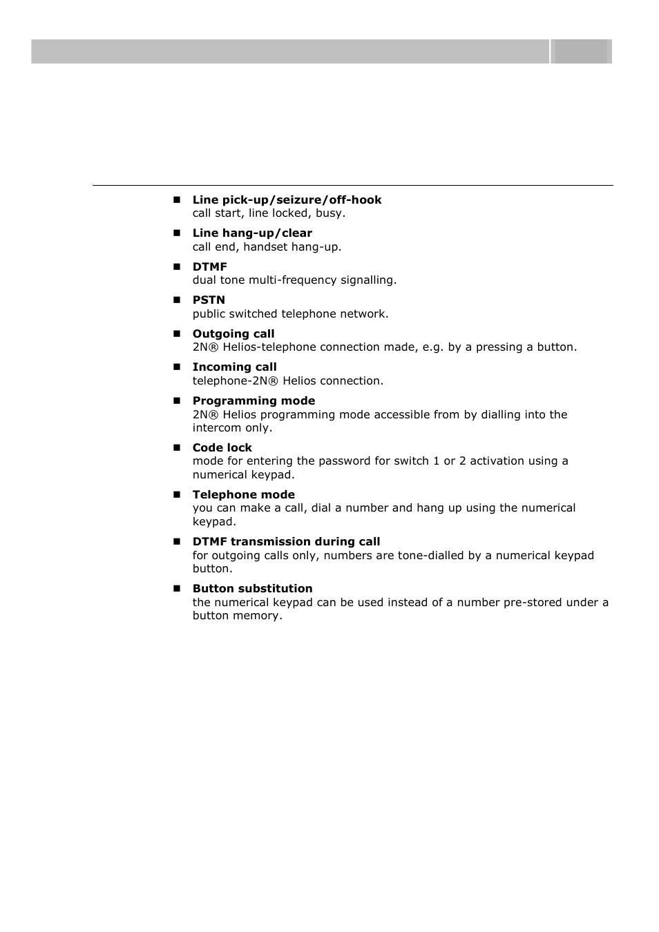 Terms and symbols used, Terminology, 4 terms and symbols used | Terms and symbols used 1.4 | 2N Door intercom 2N Helios - Manual, 1322 v3.0 User Manual | Page 16 / 76