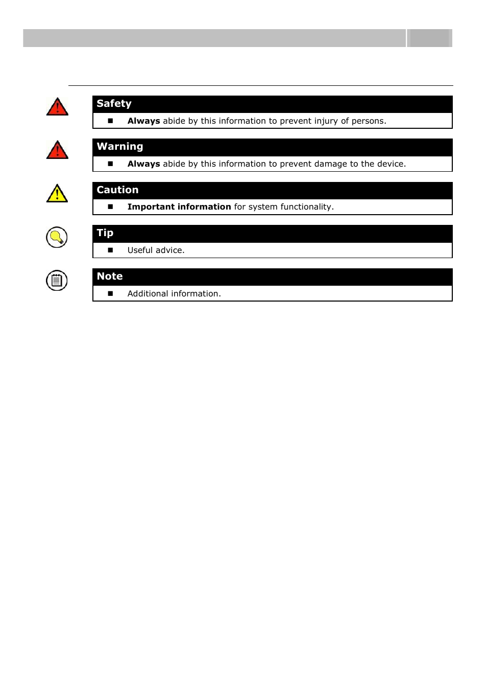 Manual symbols, Terms and symbols used 1.4 | 2N Door intercom 2N Helios - Manual, 1322 v3.0 User Manual | Page 17 / 76