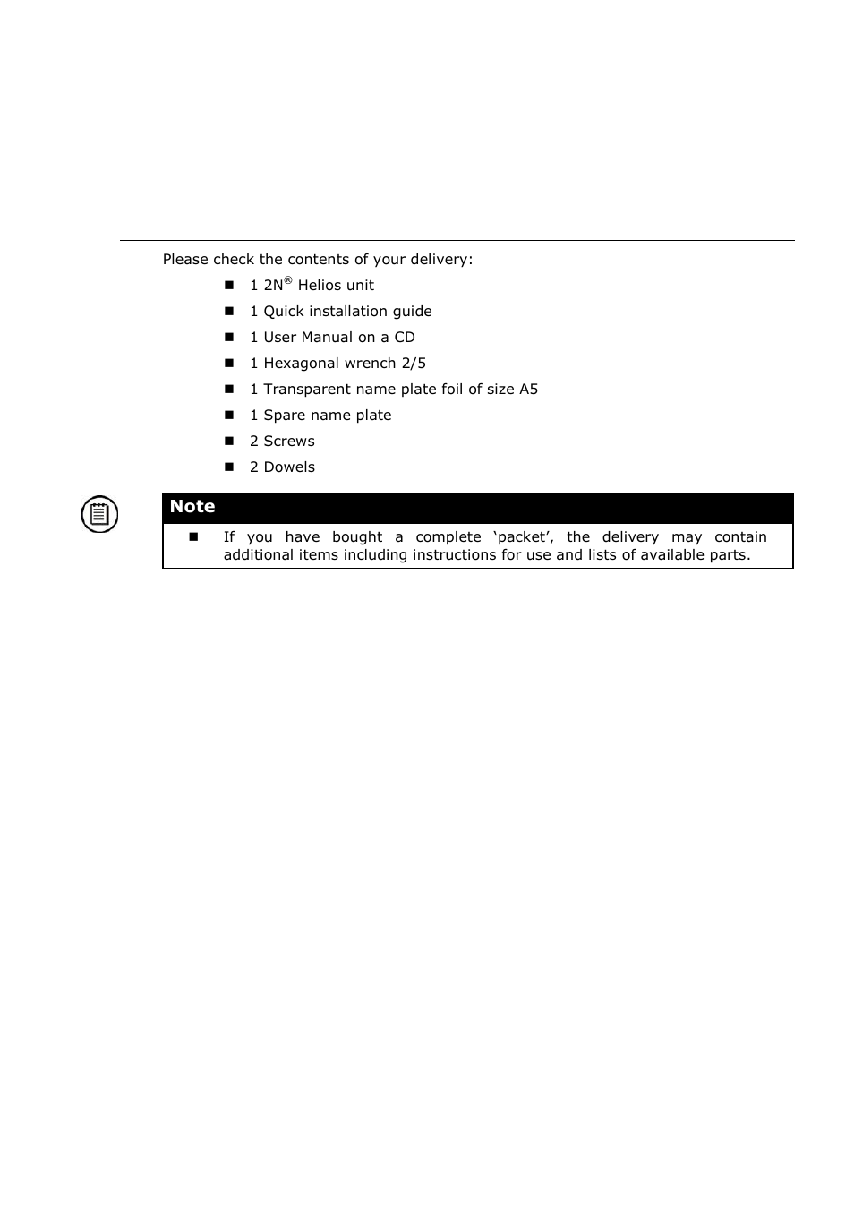 Before you start, Product completeness check, 1 before you start | 2N Door intercom 2N Helios - Manual, 1322 v3.0 User Manual | Page 21 / 76