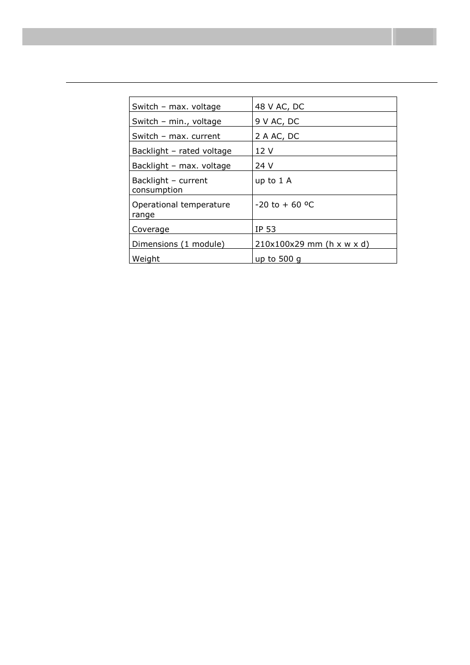 Other parameters, Technical parameters 5.1 | 2N Door intercom 2N Helios - Manual, 1322 v3.0 User Manual | Page 69 / 76