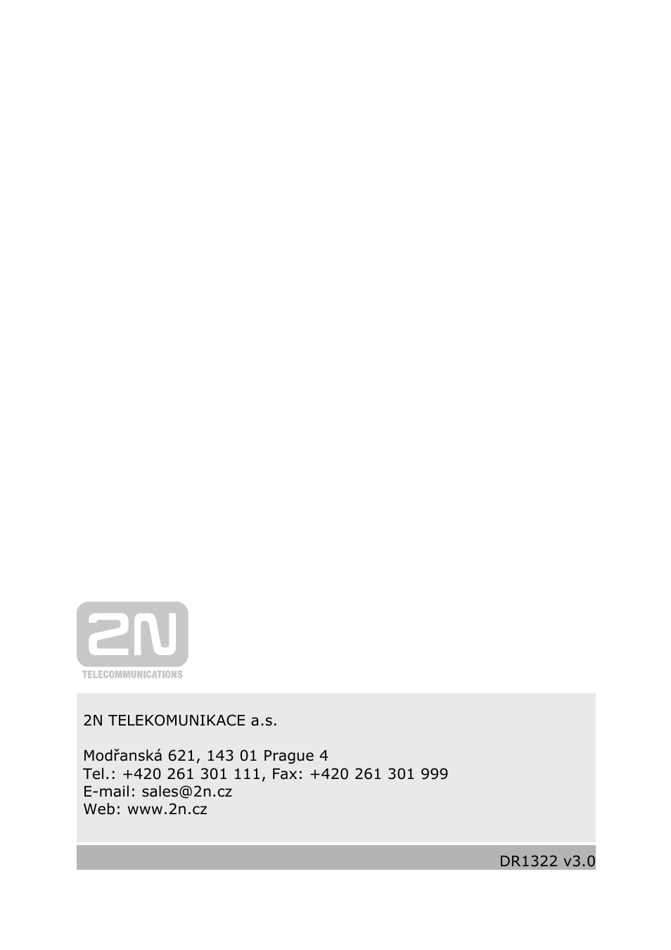 2N Door intercom 2N Helios - Manual, 1322 v3.0 User Manual | Page 76 / 76