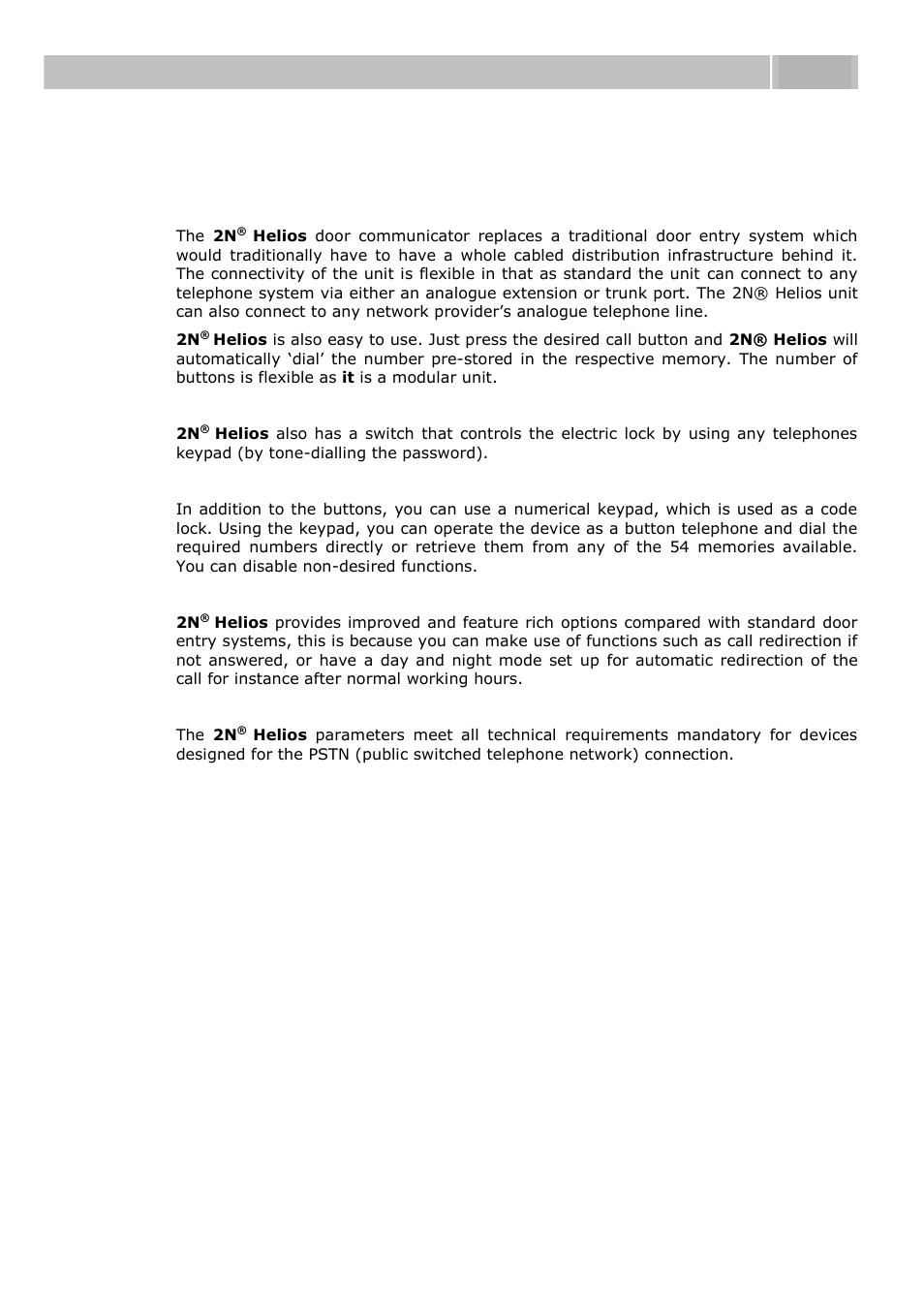 Product description, 1 product description, Product description 1.1 | 2N Door intercom 2N Helios - Manual, 1322 v3.0 User Manual | Page 8 / 76