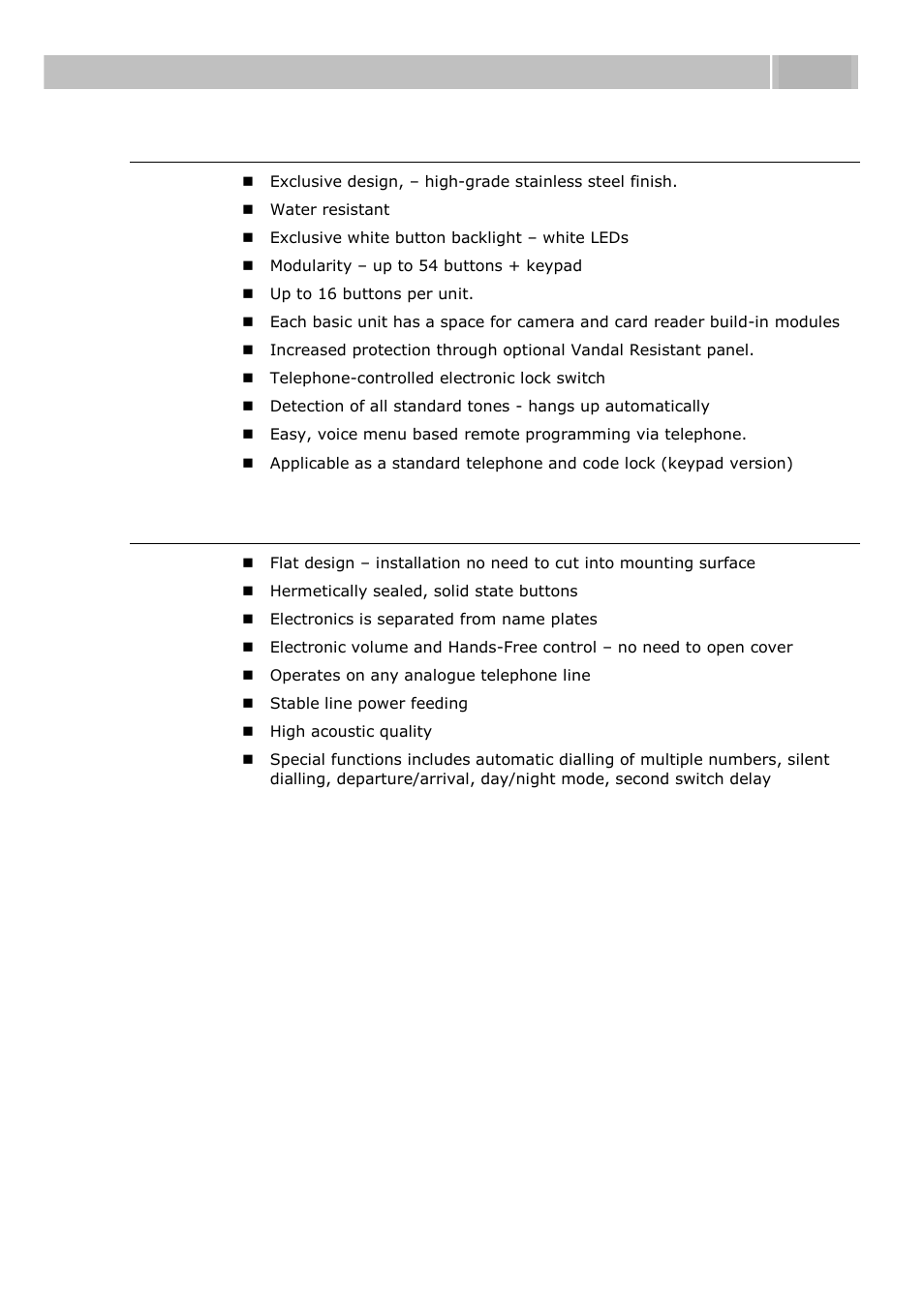Basic features, Advantages of use, Product description 1.1 | 2N Door intercom 2N Helios - Manual, 1322 v3.0 User Manual | Page 9 / 76