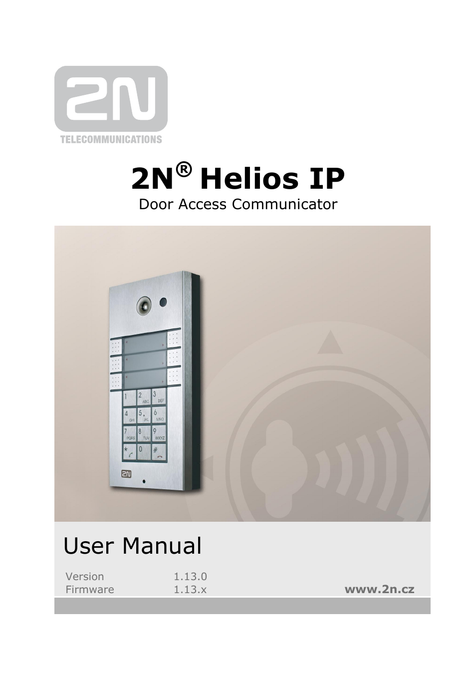 2N Helios IP User manual, 1510 v1.13 User Manual | 143 pages