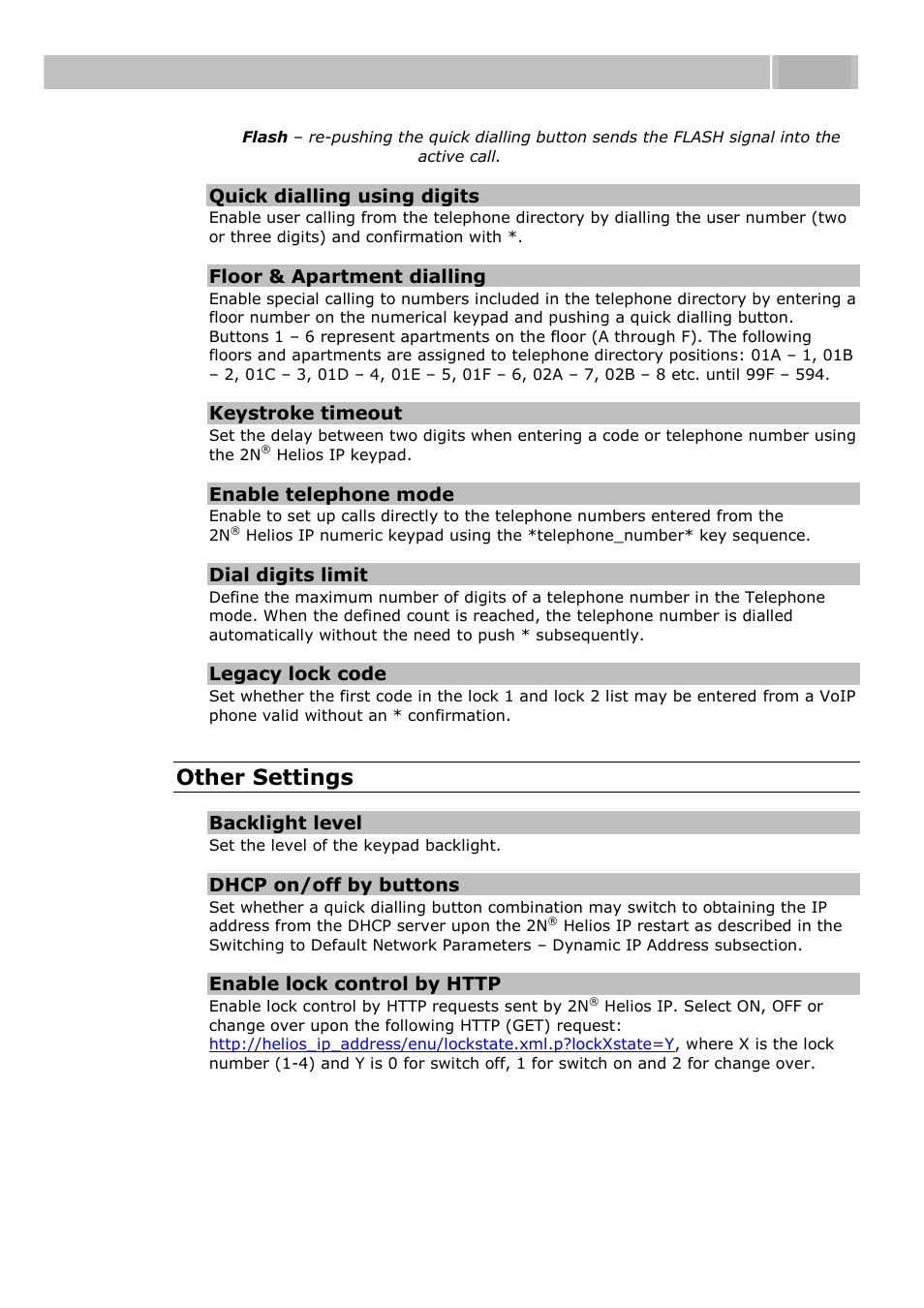Configuration 3.3, Other settings | 2N Helios IP User manual, 1510 v1.13 User Manual | Page 102 / 143