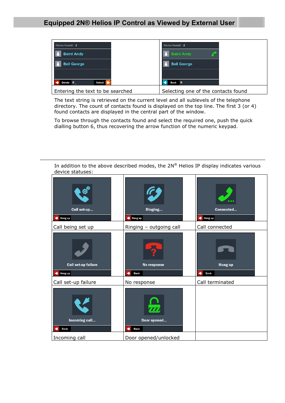 Status information | 2N Helios IP User manual, 1510 v1.13 User Manual | Page 128 / 143
