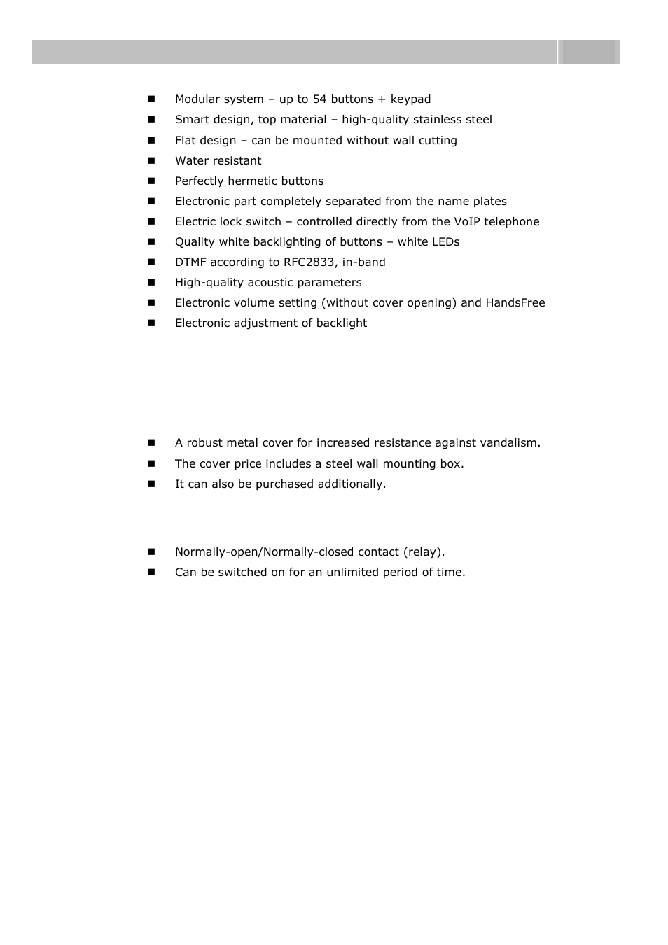 Optional accessories, Vandal resistant mask, Additional switch | Product description 1.1 | 2N Helios IP User manual, 1510 v1.13 User Manual | Page 9 / 143