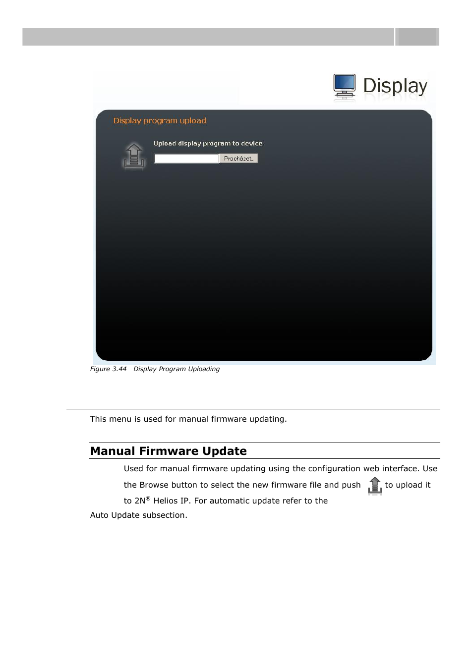 Firmware, Configuration 3.3, Manual firmware update | 2N Helios IP User manual, 1510 v1.12 User Manual | Page 100 / 127