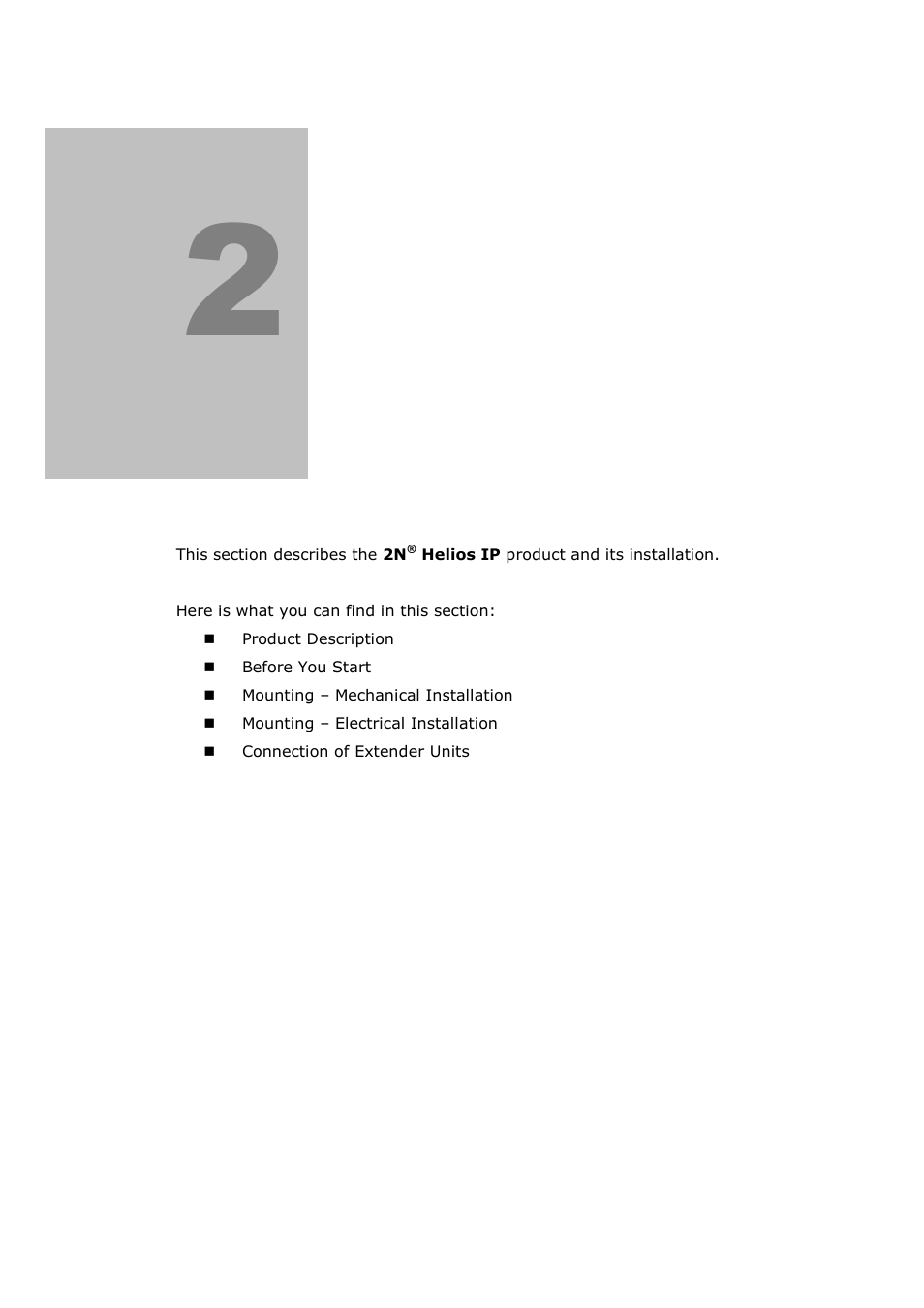 Description and installation | 2N Helios IP User manual, 1510 v1.12 User Manual | Page 19 / 127