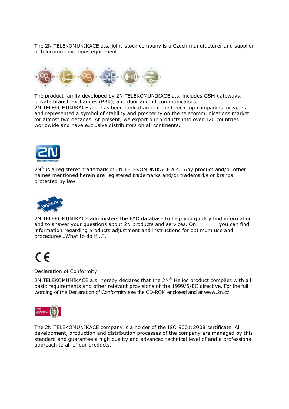 2N Helios IP User manual, 1510 v1.12 User Manual | Page 2 / 127