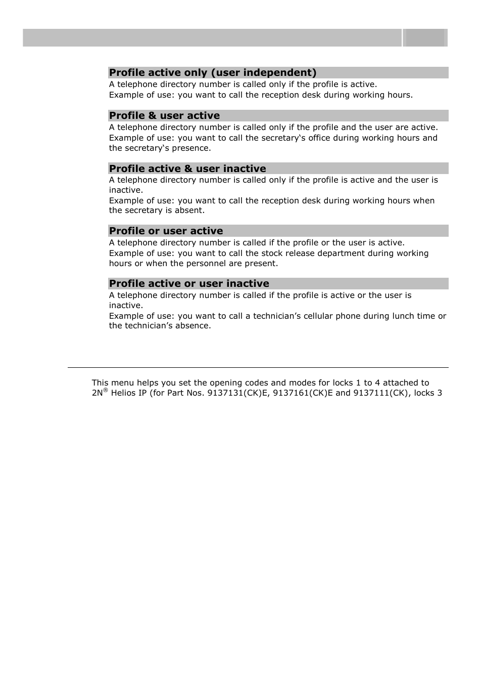 Locks, Configuration 3.3 | 2N Helios IP User manual, 1510 v1.12 User Manual | Page 63 / 127