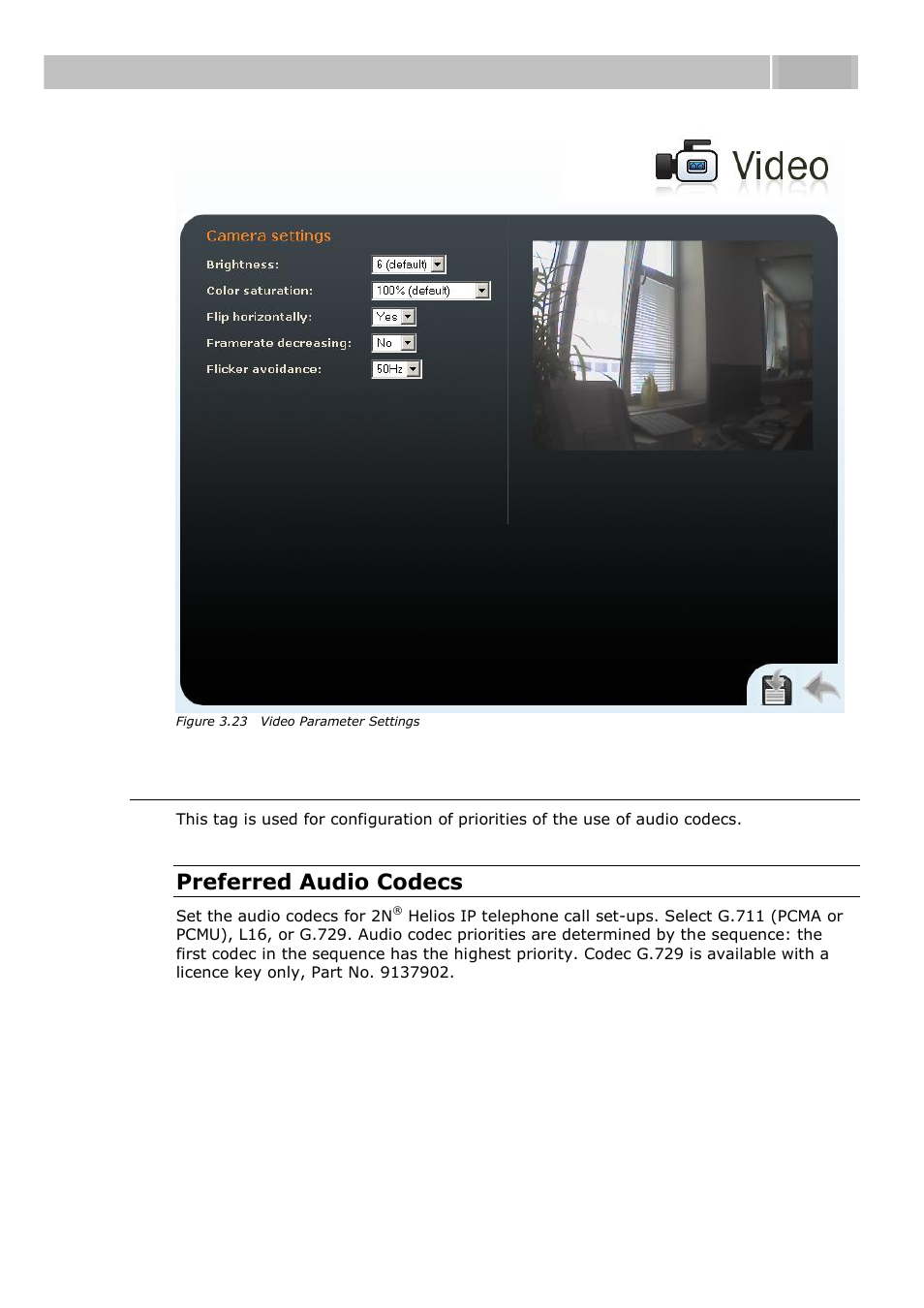 Audio codecs, Configuration 3.3, Preferred audio codecs | 2N Helios IP User manual, 1510 v1.12 User Manual | Page 75 / 127