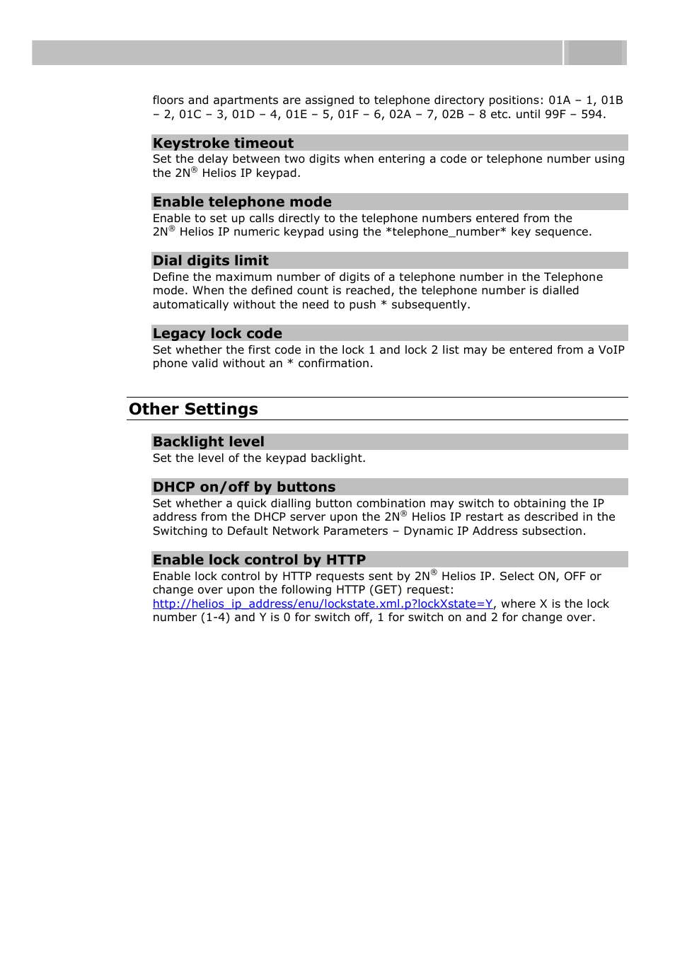 Configuration 3.3, Other settings | 2N Helios IP User manual, 1510 v1.12 User Manual | Page 91 / 127