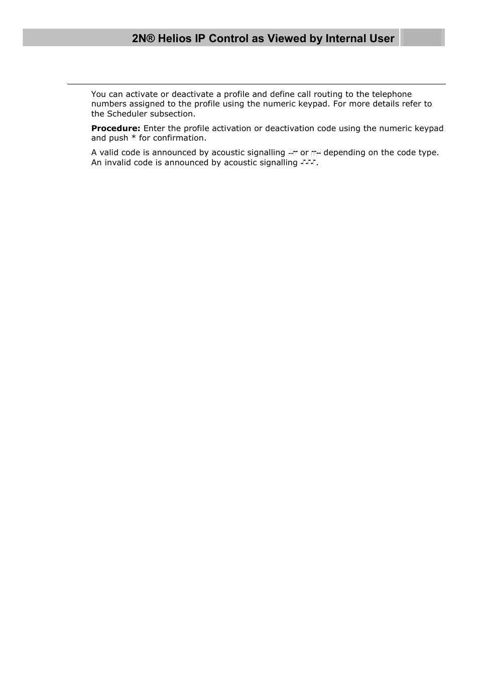Profile activation and deactivation | 2N Helios IP User manual, 1510 v1.11 User Manual | Page 108 / 119