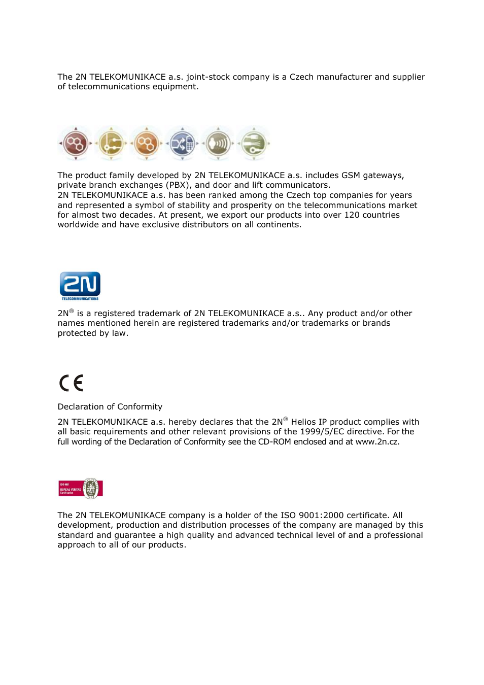 2N Helios IP User manual, 1510 v1.11 User Manual | Page 2 / 119