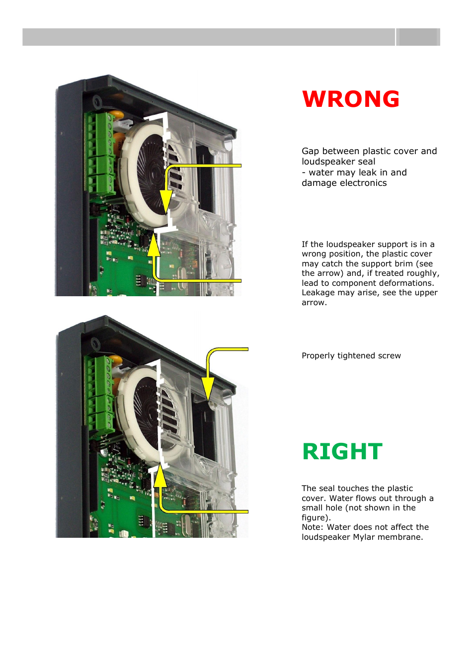 Wrong, Right, Mounting - completion 2.4 | 2N Helios IP User manual, 1510 v1.11 User Manual | Page 36 / 119