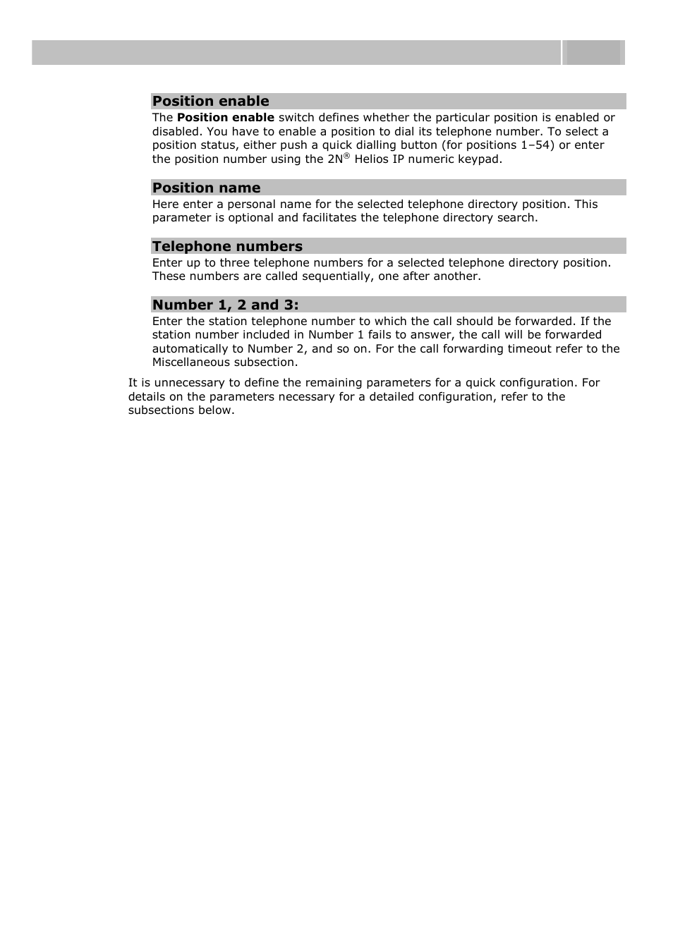 Quick configuration for calling 3.2 | 2N Helios IP User manual, 1510 v1.11 User Manual | Page 53 / 119