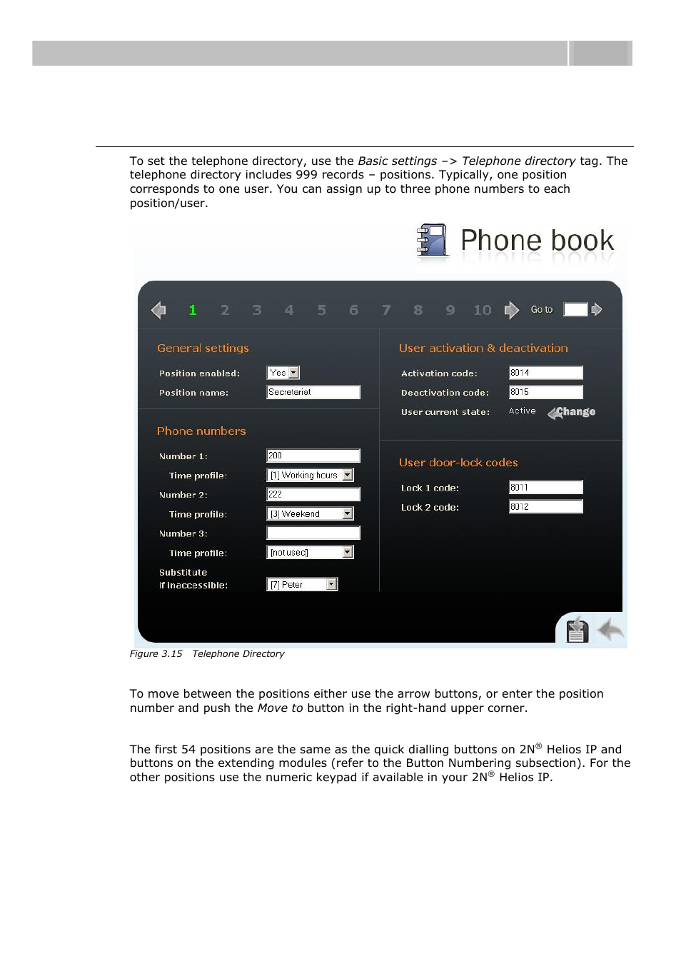 Telephone directory, Configuration 3.3 | 2N Helios IP User manual, 1510 v1.11 User Manual | Page 60 / 119