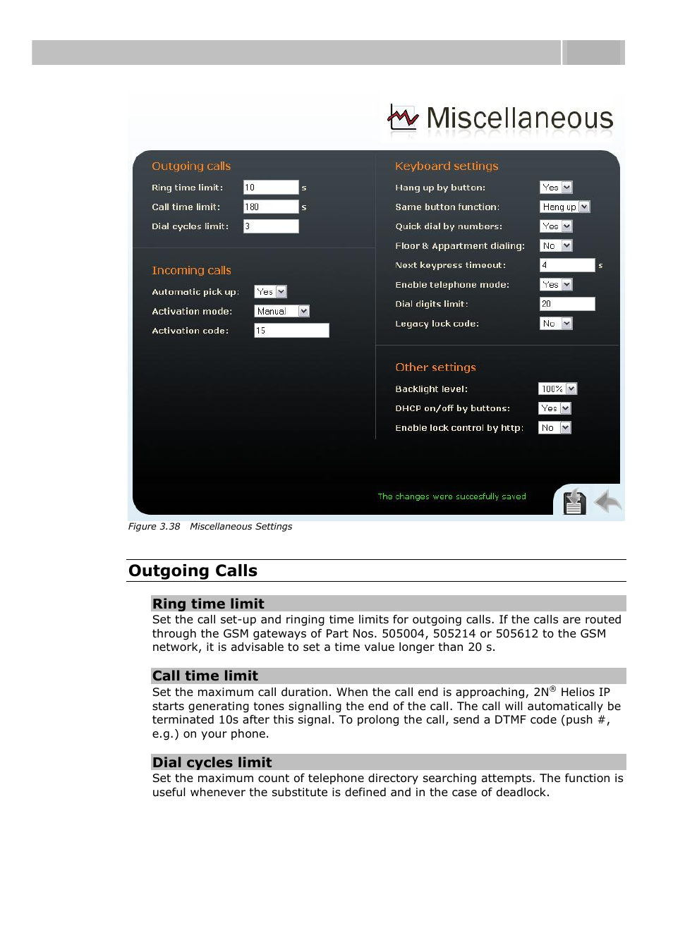 Configuration 3.3, Outgoing calls | 2N Helios IP User manual, 1510 v1.11 User Manual | Page 89 / 119