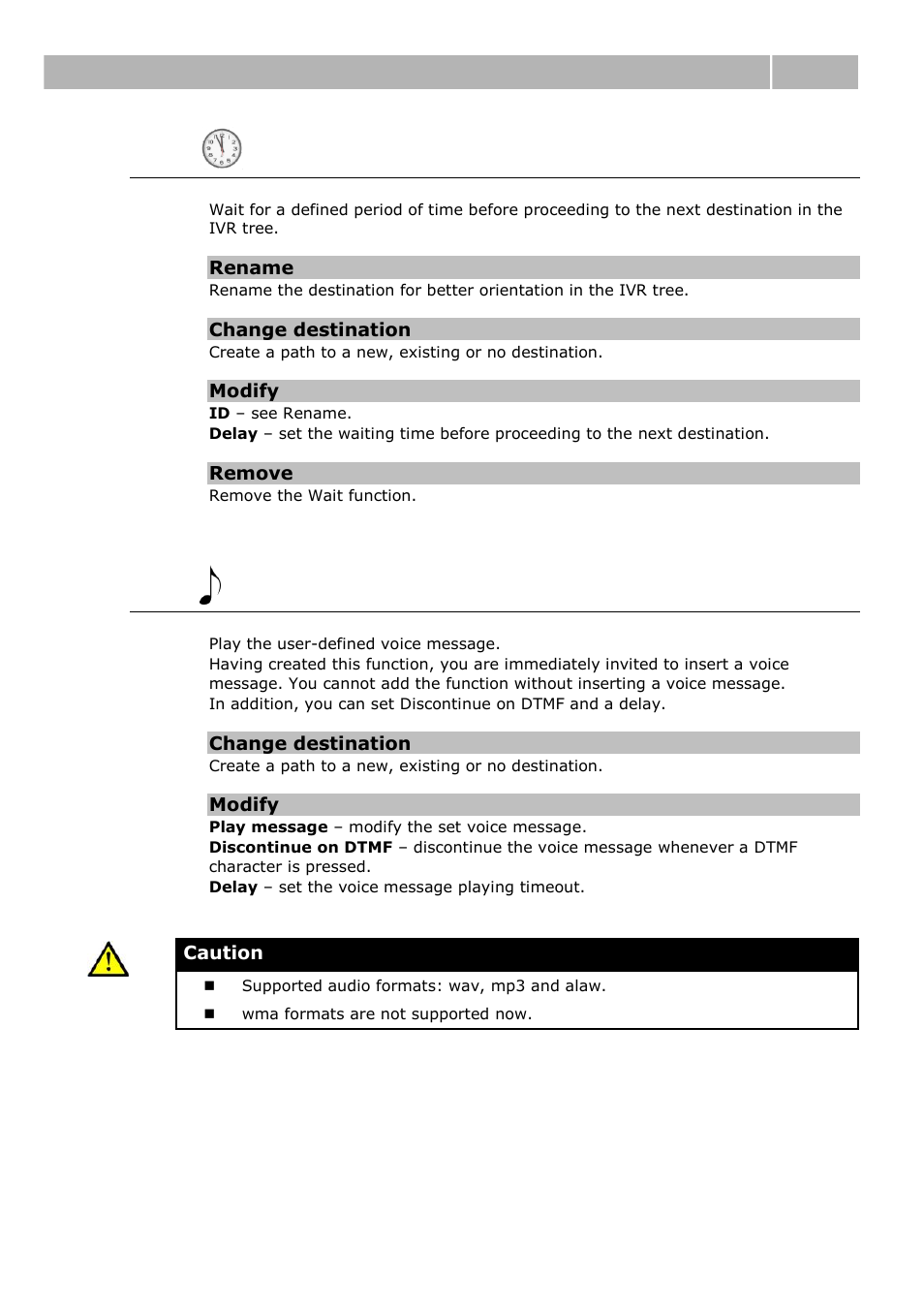 Wait, Play, Configuration 4.1 | 2N IVR Editor manual v1.0.2 User Manual | Page 21 / 43