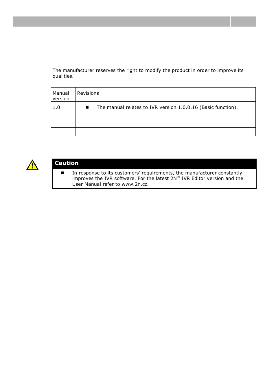 Innovations, 2 innovations, Innovations 1.2 | 2N IVR Editor manual v1.0.2 User Manual | Page 7 / 43
