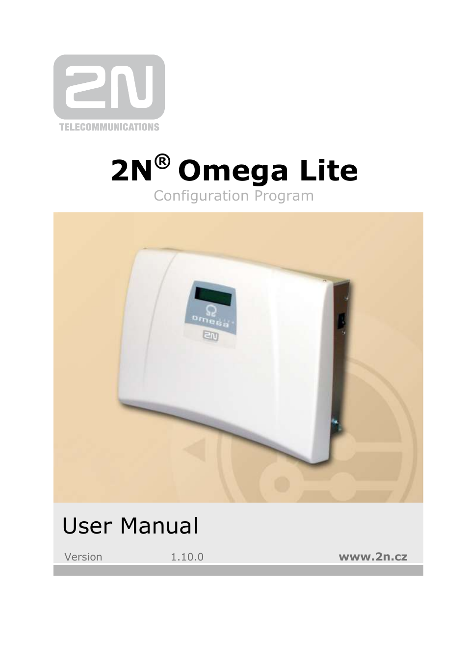 2N Omega series - Configuration Tool manual v1.10 User Manual | 114 pages