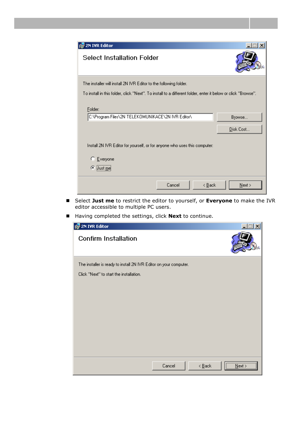 Installation 2.2 | 2N IVR Editor manual v1.0 User Manual | Page 13 / 43