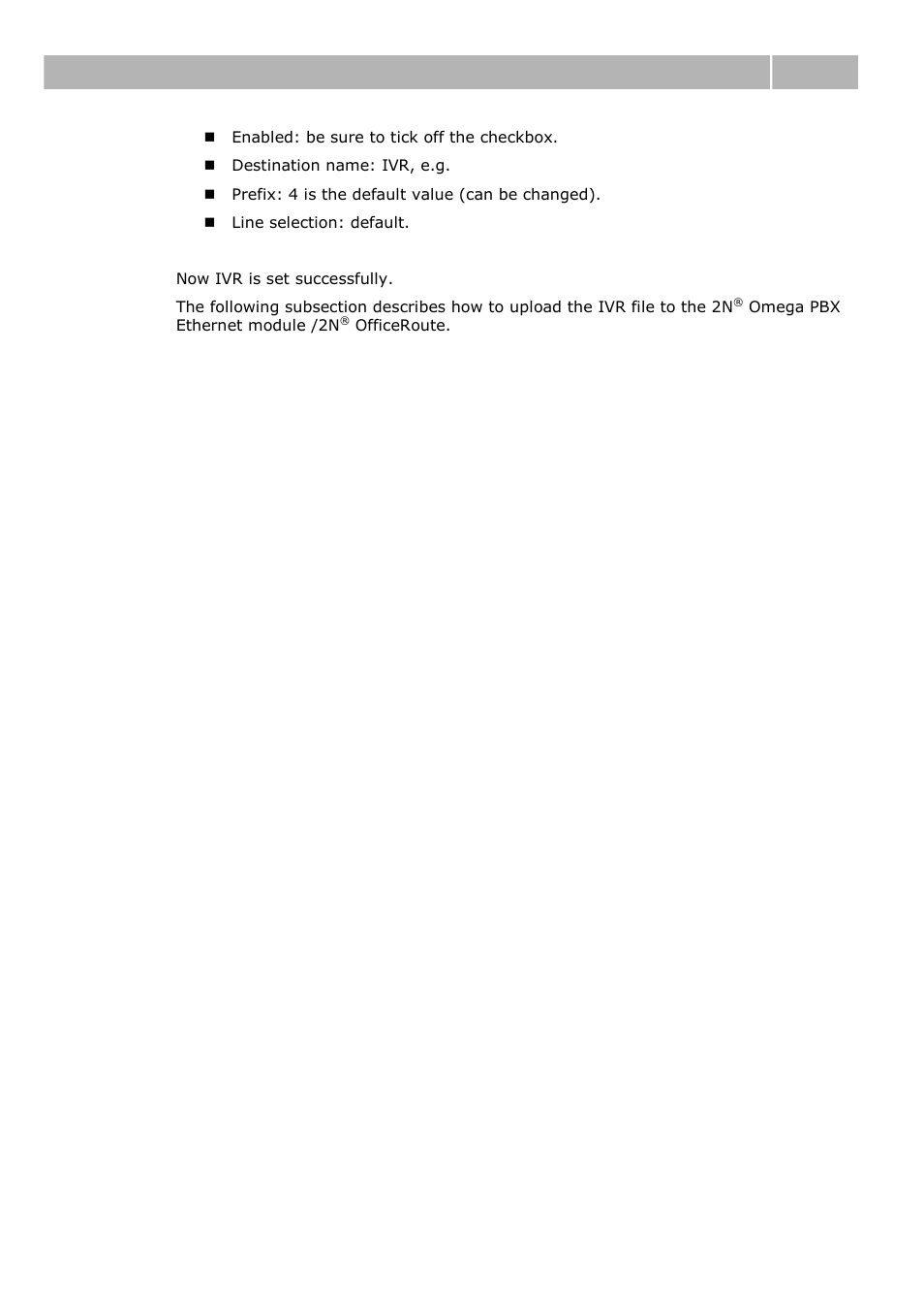 Ethernet module/ofr configuration 4.2 | 2N IVR Editor manual v1.0 User Manual | Page 35 / 43