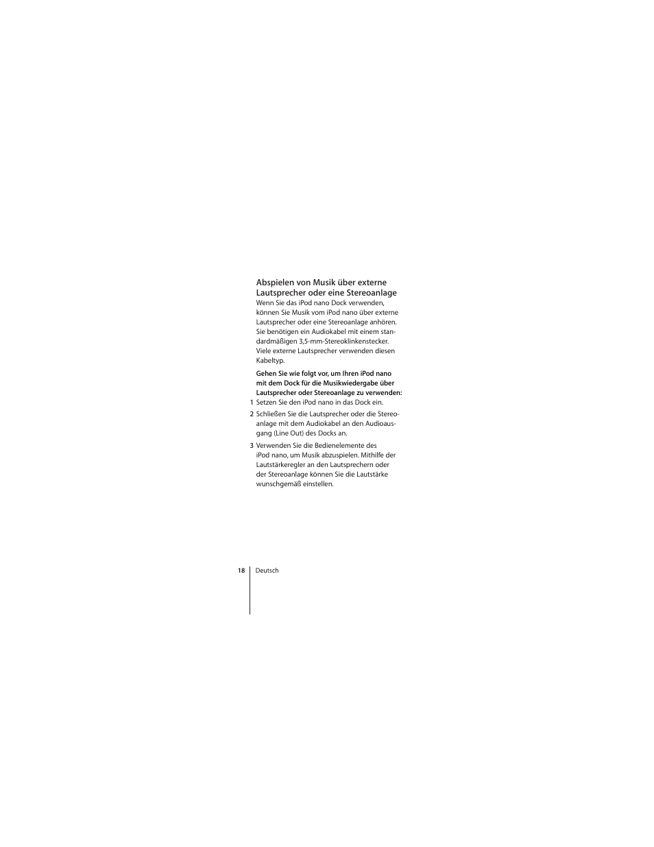 Apple iPod Nano Dock User Manual | Page 18 / 20