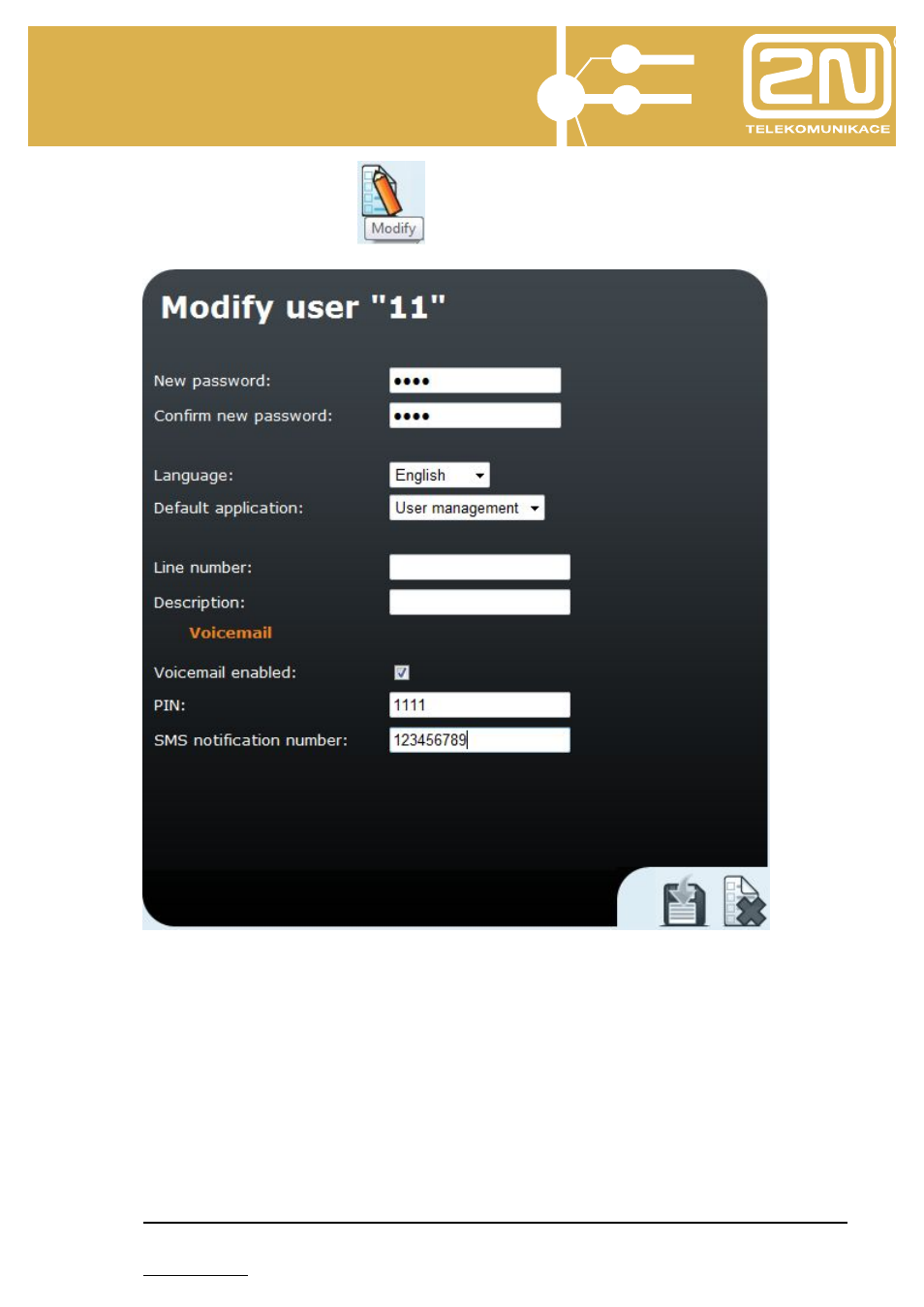 Omega lite voicemail | 2N Omega Series - Voicemail v1.0 User Manual | Page 12 / 31