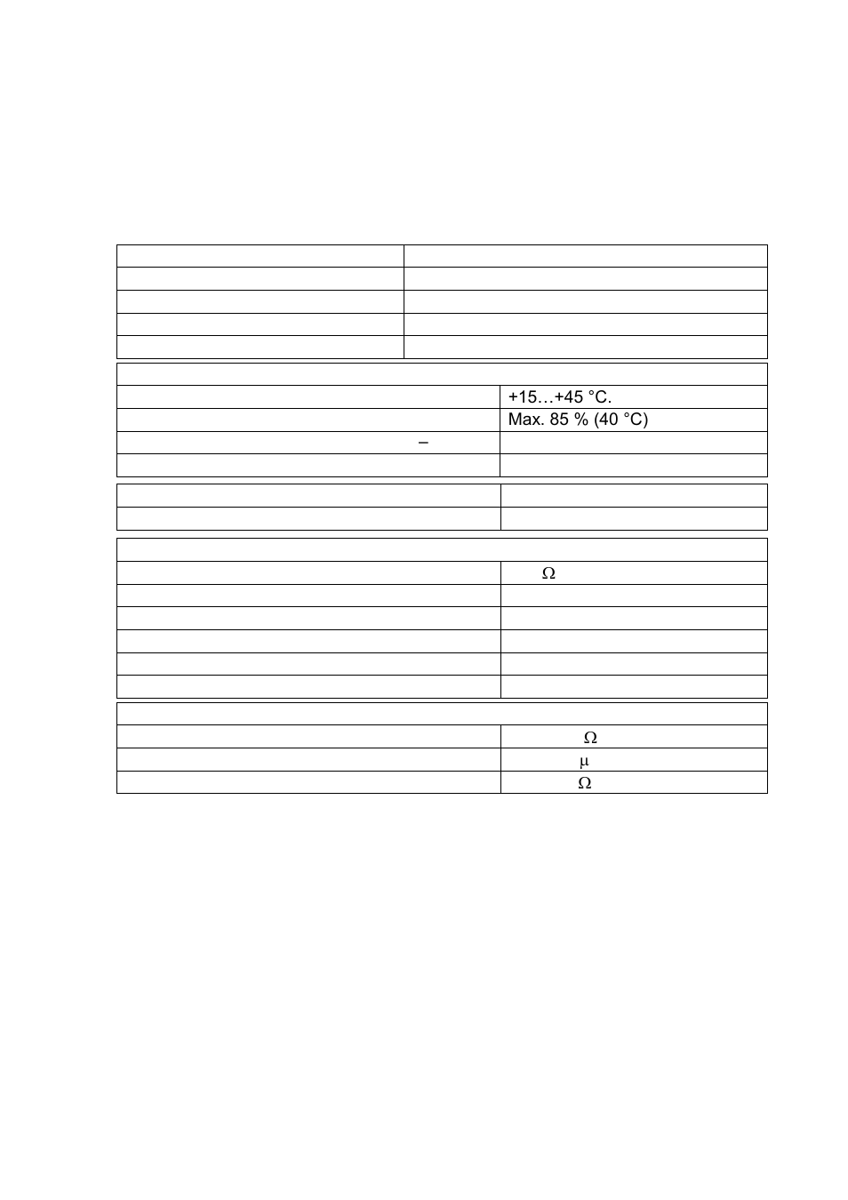 Technical parameters | 2N Omega Lite - Installation Manual v1.9 User Manual | Page 54 / 58
