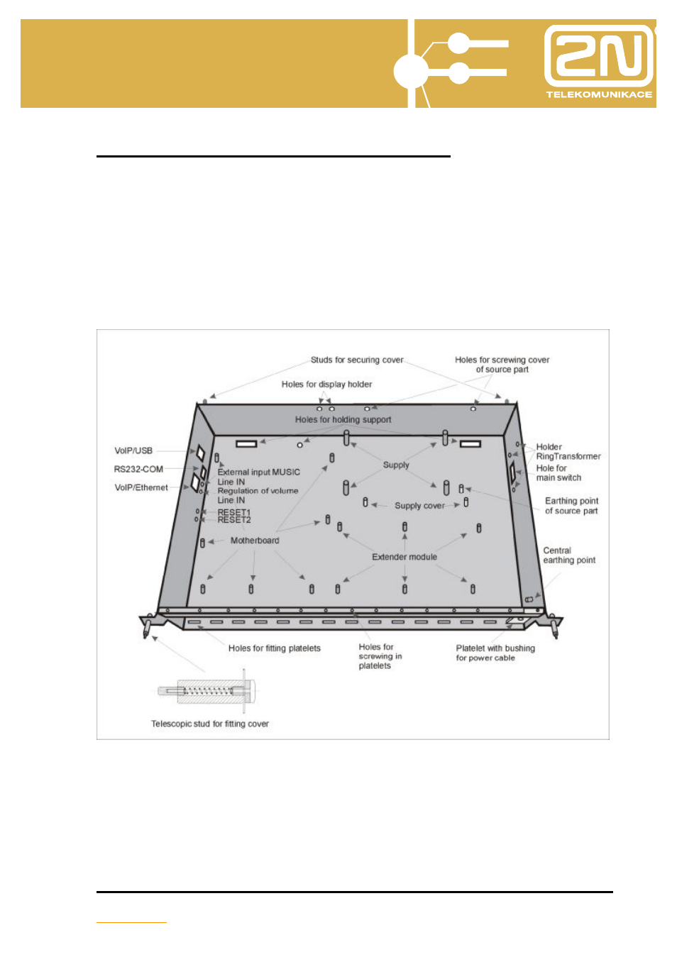 Omega lite installation manual, Description of parts of basic module | 2N Omega Lite - Installation Manual v1.5 User Manual | Page 7 / 53