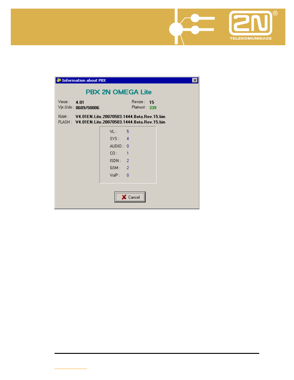 Omega lite panel | 2N Omega Lite Panel - manual v1.0 User Manual | Page 23 / 34