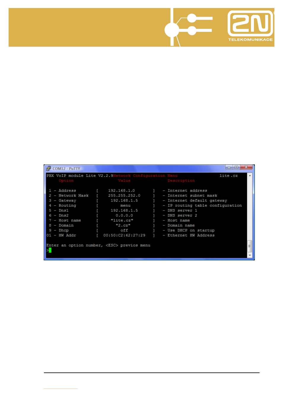Omega lite ethernet module | 2N Omega Series - VoIP manual v1.2 User Manual | Page 26 / 88