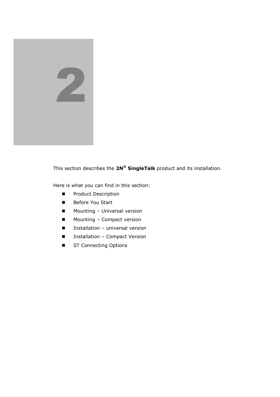 Description and installation | 2N Lift emergency phone 2N SingleTalk - Manual, 1514 v6.3.0 User Manual | Page 16 / 73