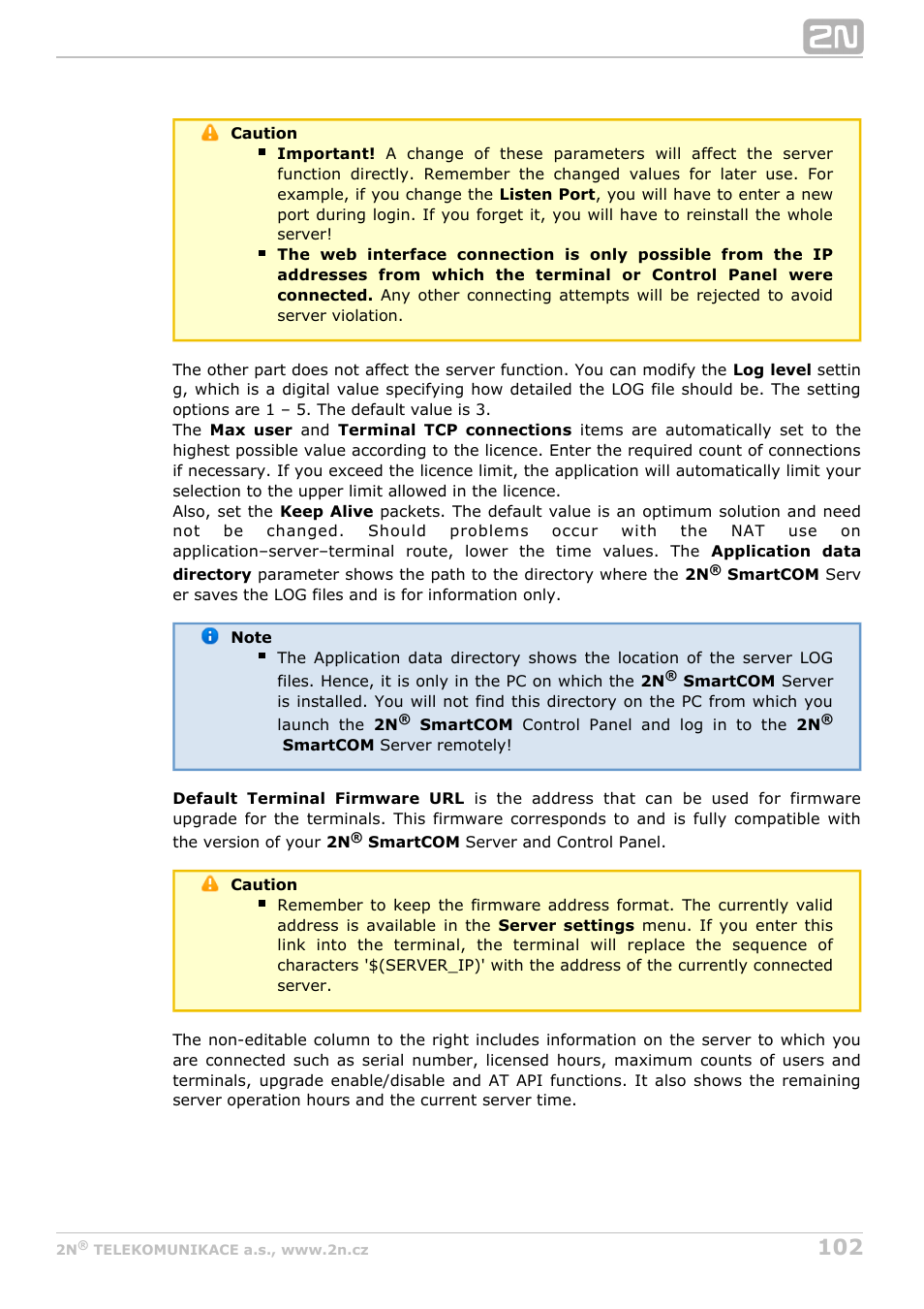 2N M2M Solution 2N SmartCom - User Manual 1.9.0 User Manual | Page 102 / 149