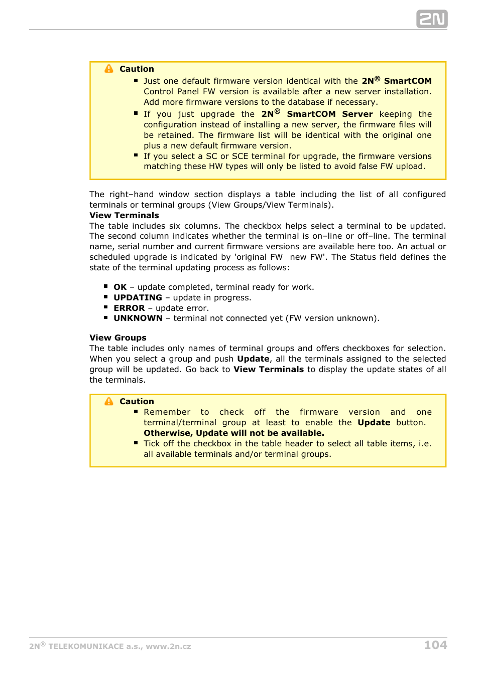 2N M2M Solution 2N SmartCom - User Manual 1.9.0 User Manual | Page 104 / 149
