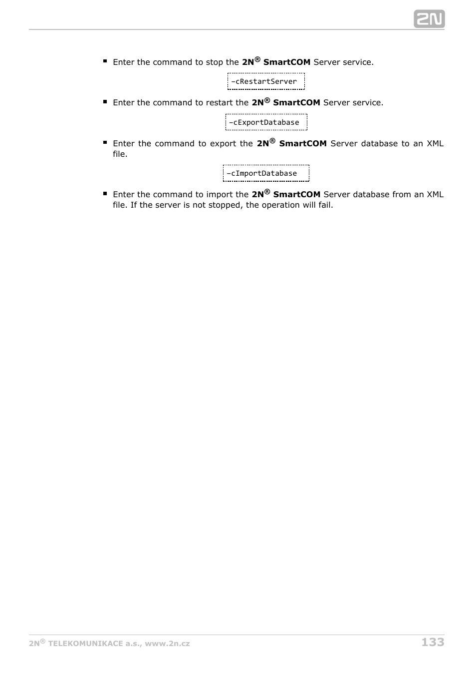 2N M2M Solution 2N SmartCom - User Manual 1.9.0 User Manual | Page 133 / 149