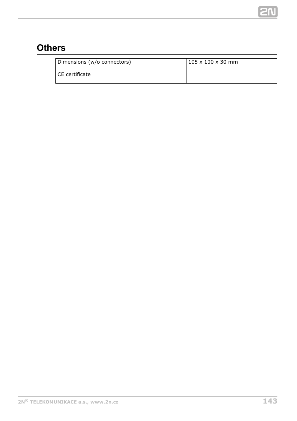 Others | 2N M2M Solution 2N SmartCom - User Manual 1.9.0 User Manual | Page 143 / 149