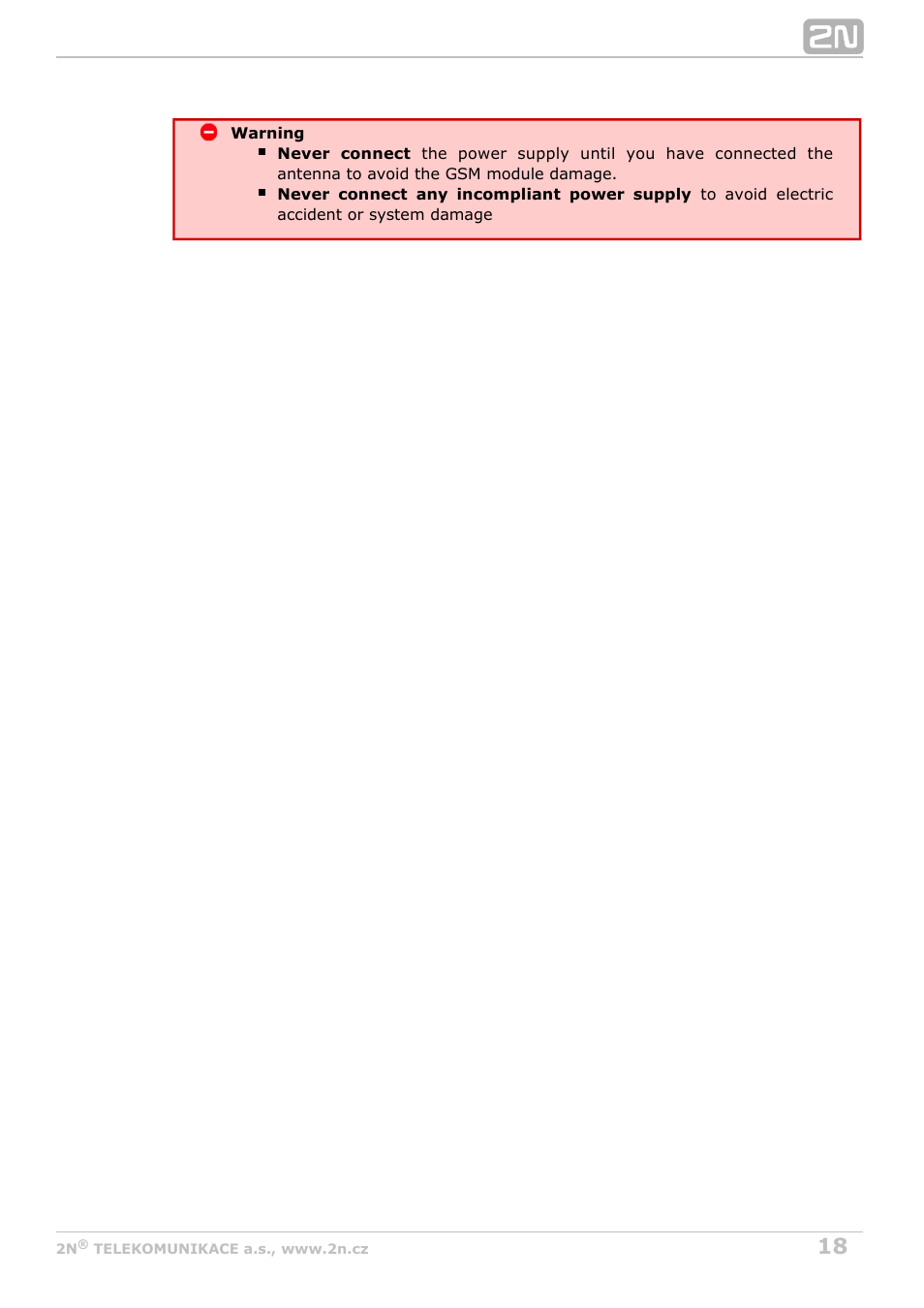 2N M2M Solution 2N SmartCom - User Manual 1.9.0 User Manual | Page 18 / 149