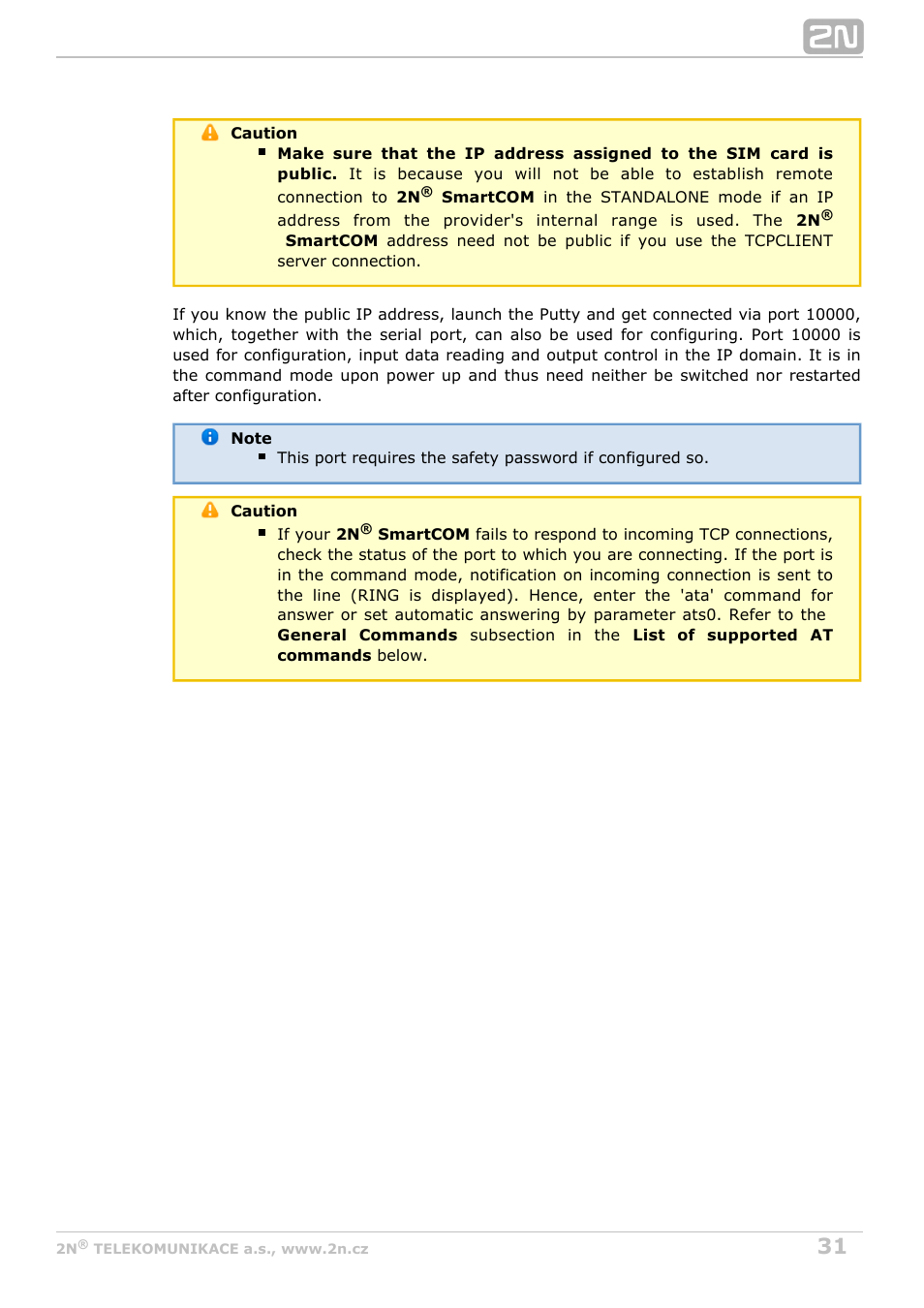 2N M2M Solution 2N SmartCom - User Manual 1.9.0 User Manual | Page 31 / 149